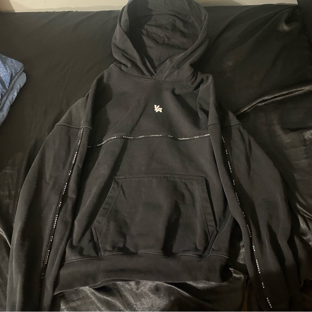 Black Hoodie with White Logo